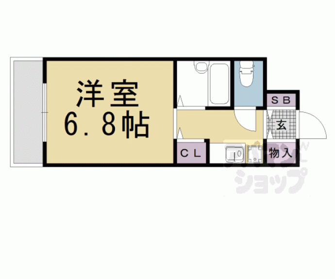 【マノワール木津屋橋】間取