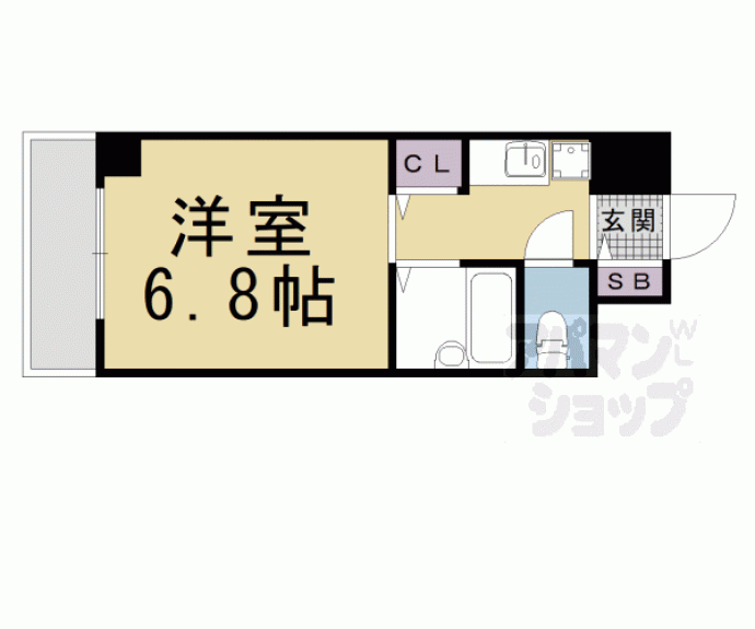 【マノワール木津屋橋】間取