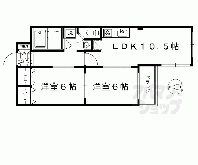 【コーポラス大宮】間取