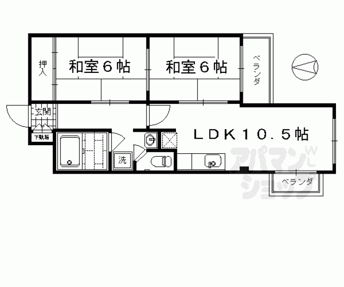 【コーポラス大宮】間取