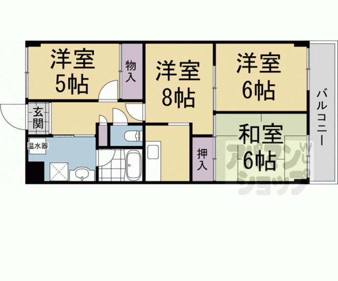 【コトーハイツ伏見稲荷　Ａ棟】間取