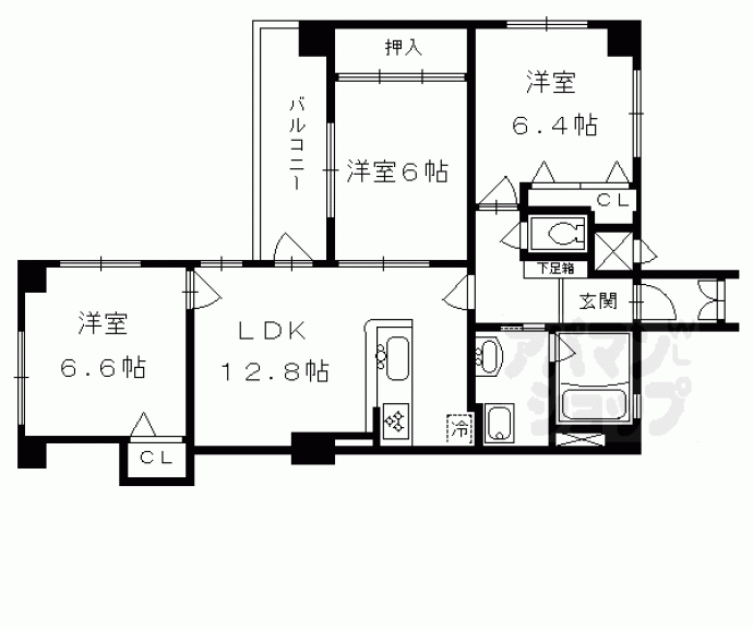 【アパガーデンコート京都駅前】間取