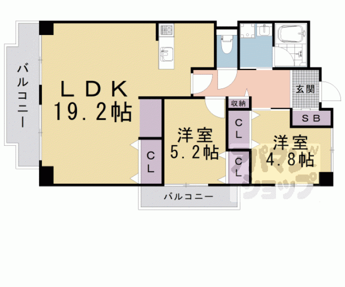 【ネオコーポ東山】間取