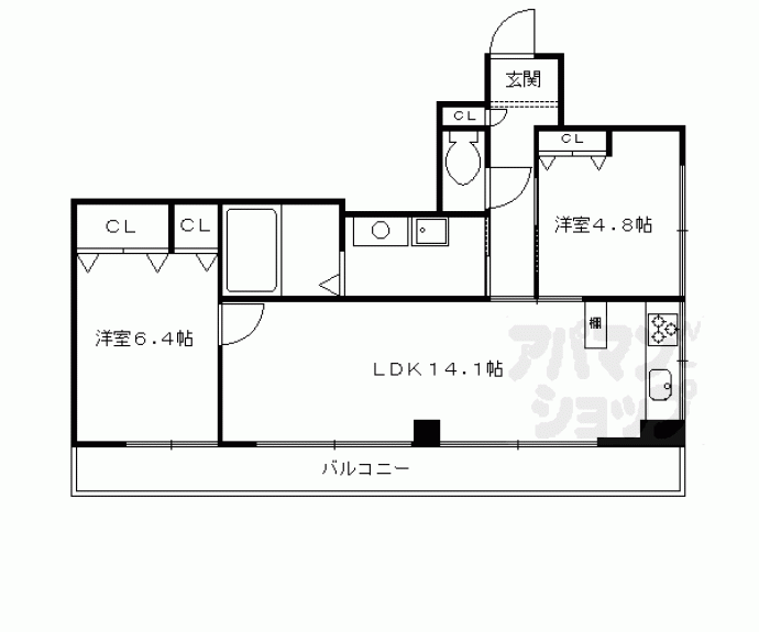 【ファイブコート清水寺】間取
