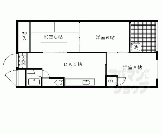 【一乗寺コーポラス】間取