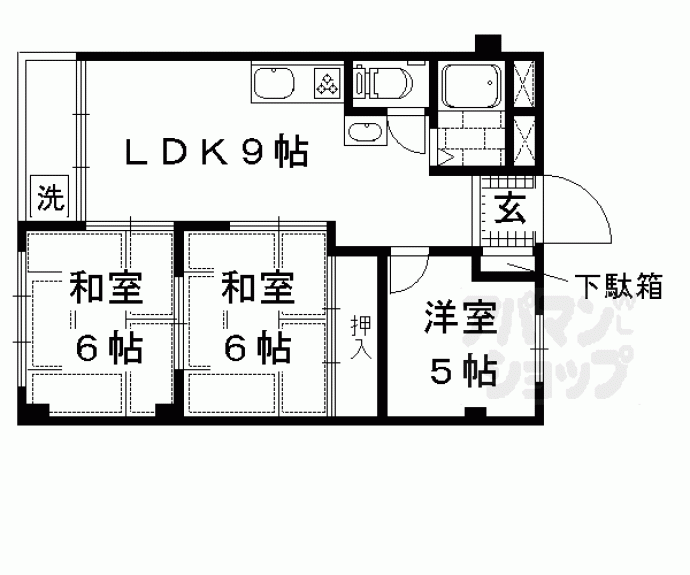 【一乗寺コーポラス】間取