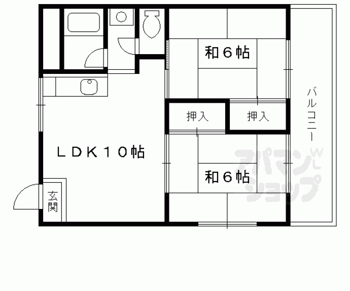 【エバーグリーン宇治弐番館】間取