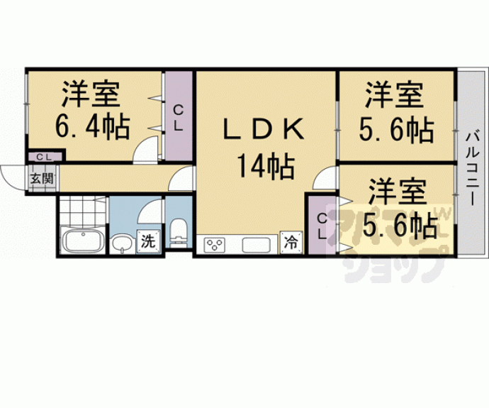 【オアシスマンション プレジデント淀】間取