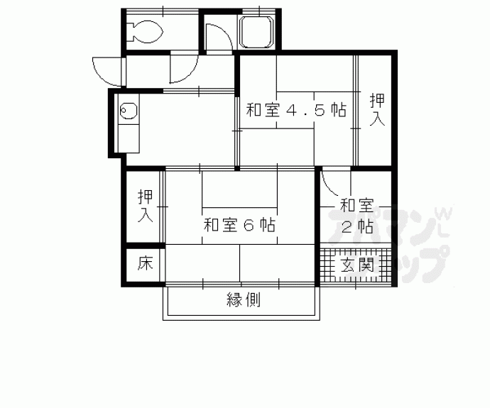 【大亀谷六躰町　辻井氏貸家】間取