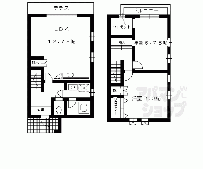 【アールヌーボー一ノ宮】間取