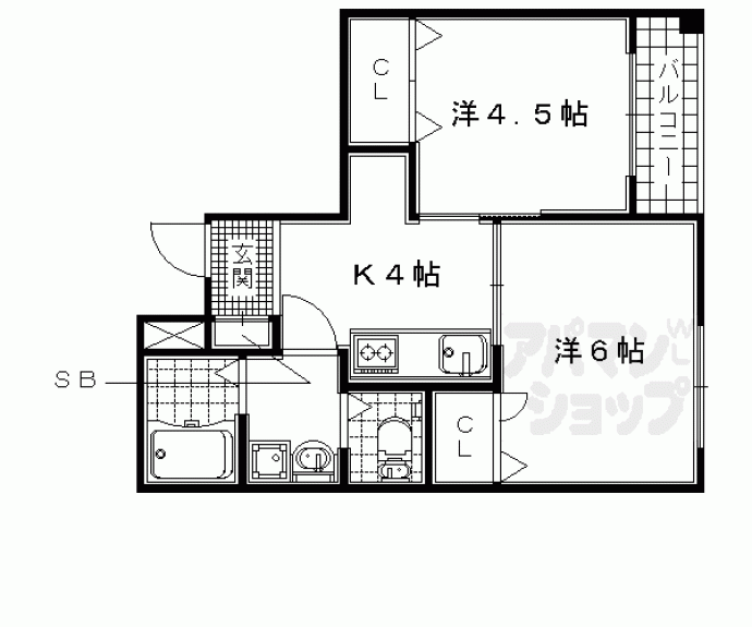 【宇治アロームⅡ】間取