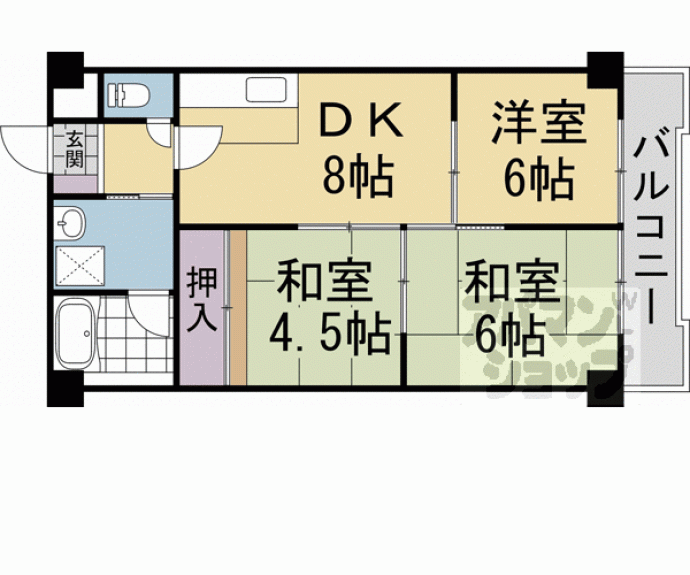 【深草サニーハイツ】間取
