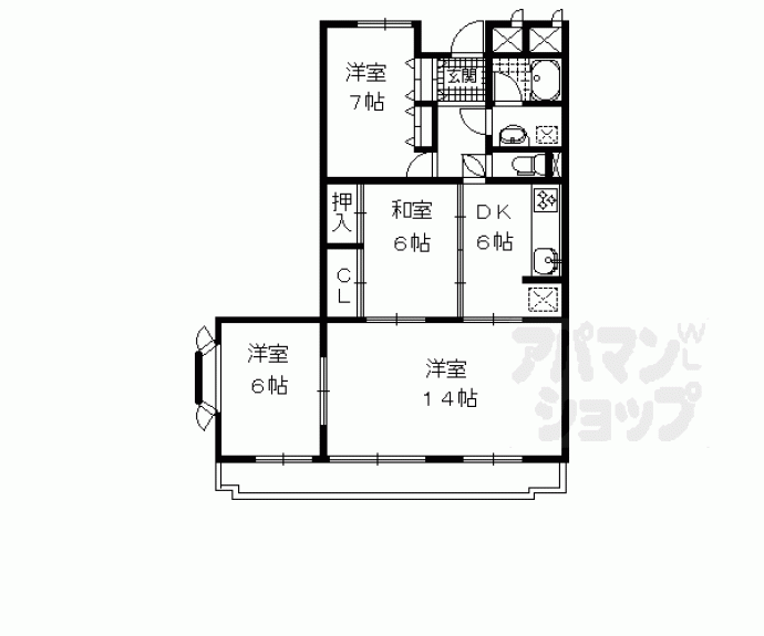 【ハイム丹波橋】間取
