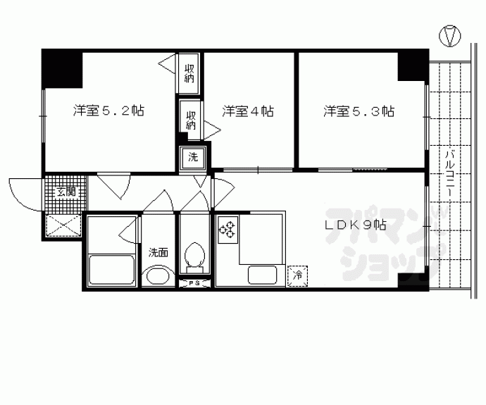 【サンヴェール京都西陣】間取