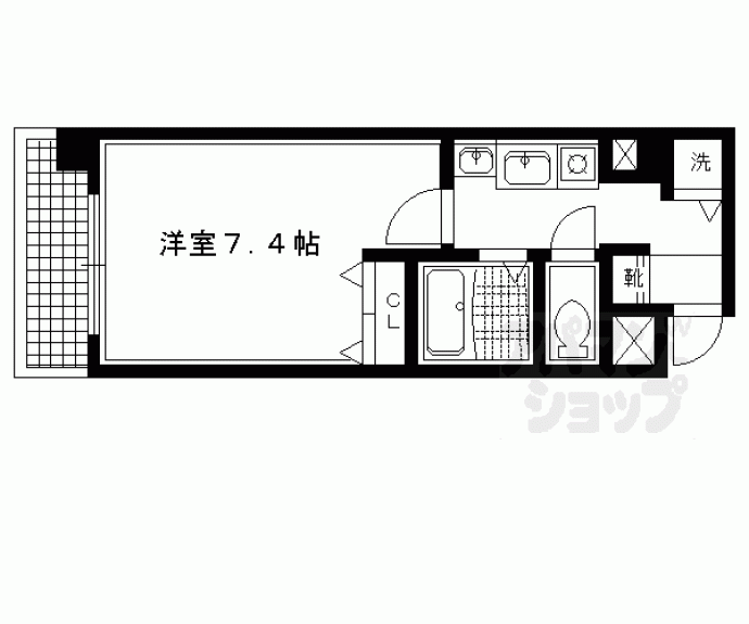 【エイペックス京都御所北Ⅰ】間取