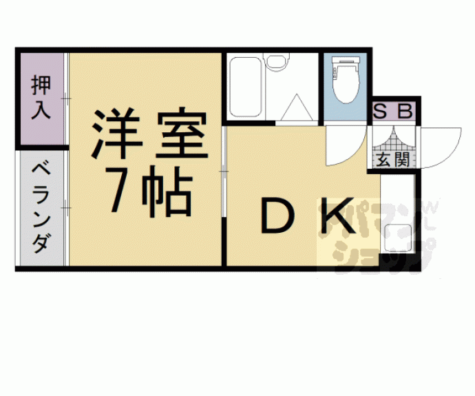 【西賀茂ロイヤルリバーマンション】間取