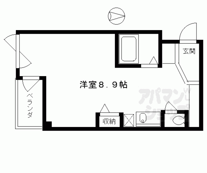 【サンジュネス五条】間取