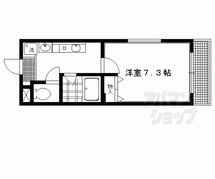 【室町通上立売下ル裏築地町マンション】間取