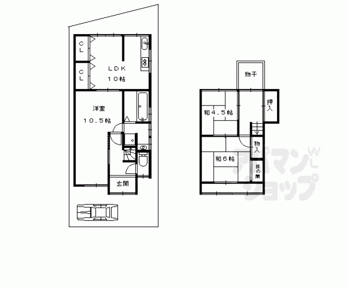 【松ヶ崎小竹薮町３１－６貸家】間取
