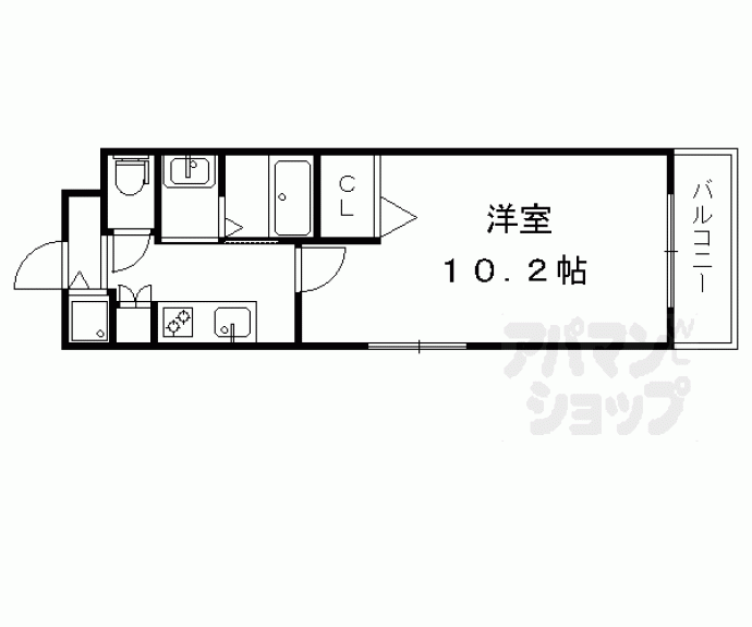 【アドバンス京都北大路レフィナード】間取