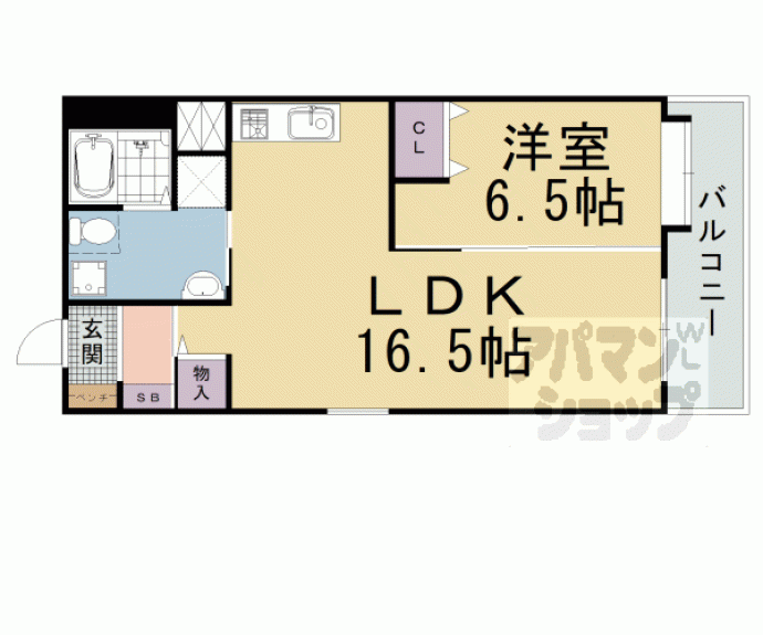 【ジュネット京都・久我の杜　西棟】間取