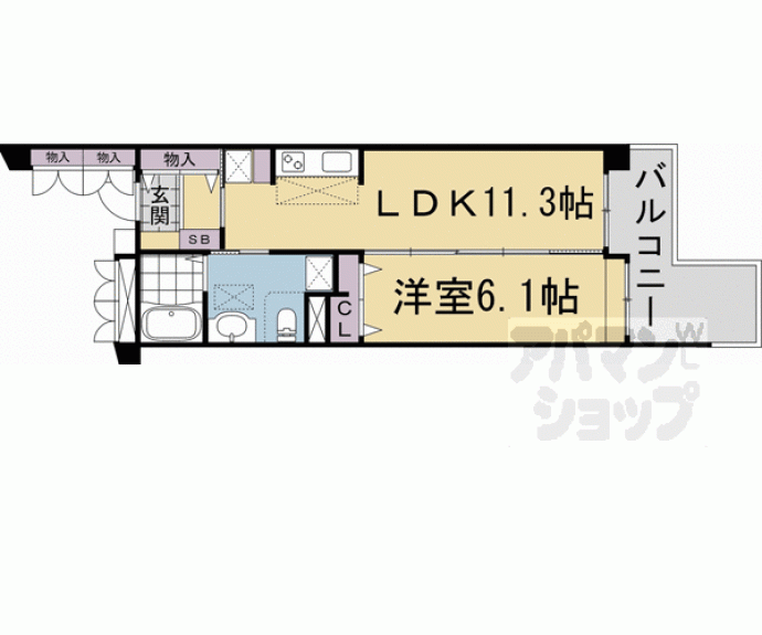 【ジュネット京都・久我の杜　東棟】間取