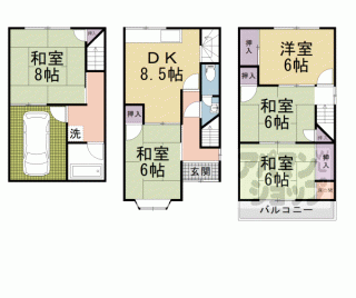 【淀際目町貸家】