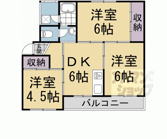 【西浦勤労者住宅　Ｂ棟】間取