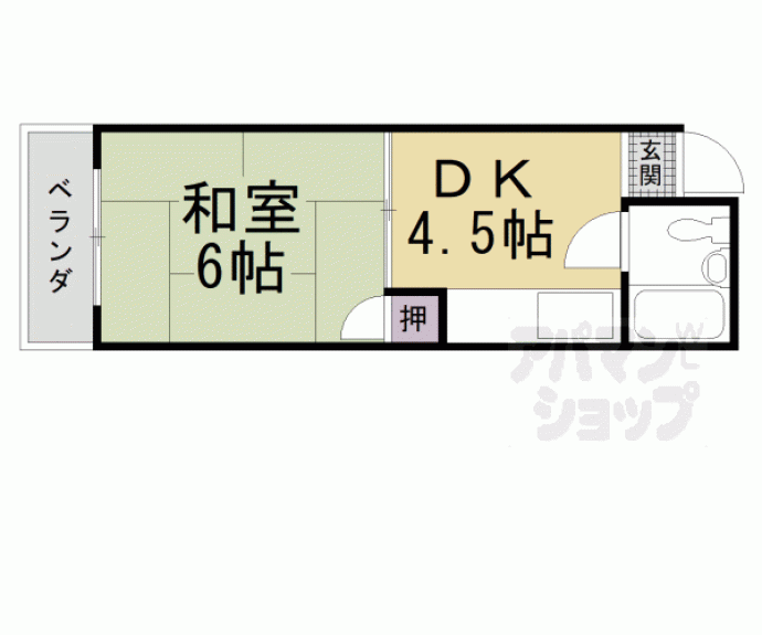 【ベルエール桃山　Ｂ棟】間取