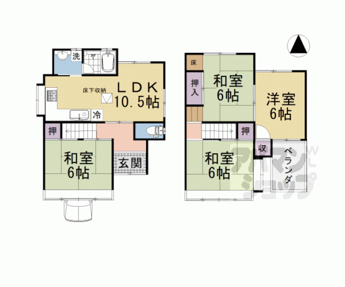 【京町大黒町貸家】間取