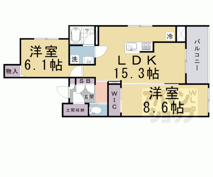 【シャーメゾン祠西洞院二条】間取