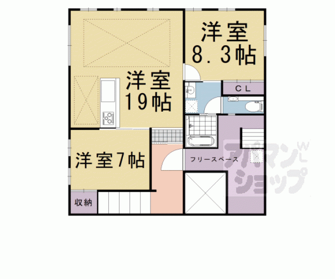 【サンゴッホ御所南】間取