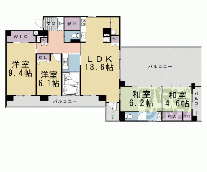 【ラグゼナ清水五条】間取