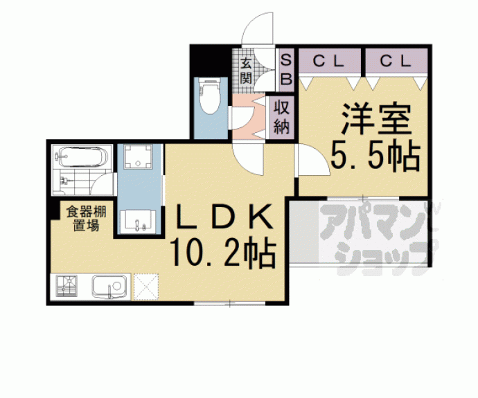 【ヴァンべール御苑前】間取