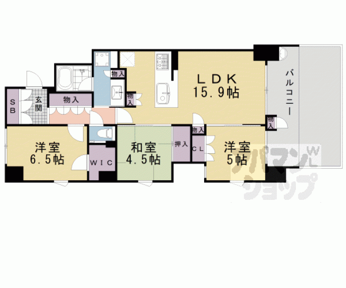 【パークホームズ烏丸御池三条町】間取