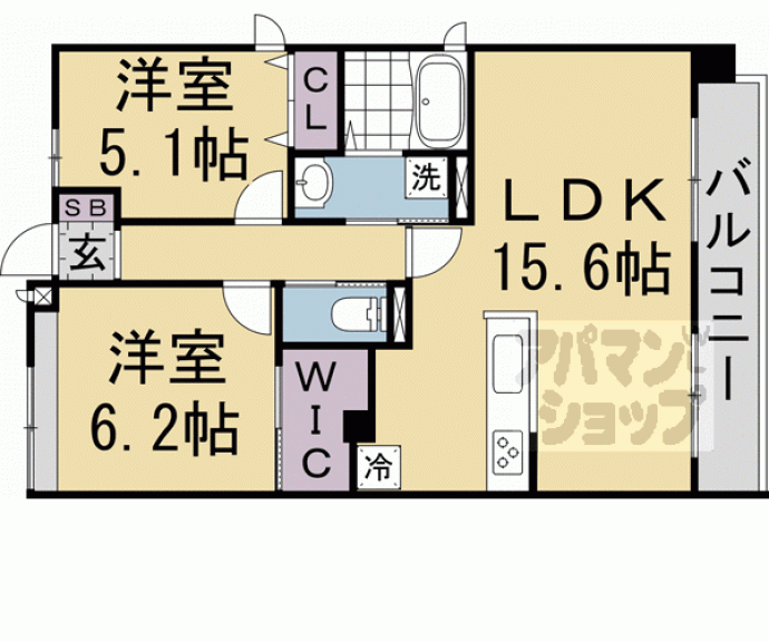 【ＲｉｖｉｅｒｅＧａｕｃｈｅ寺町二条】間取