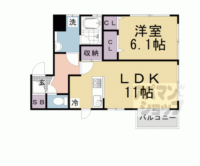 【コーポ大敬Ⅲ　Ａ棟】間取