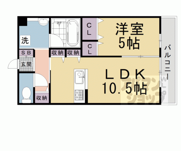 【メゾンＷＡＴＡＲＩ　Ｃ棟】間取
