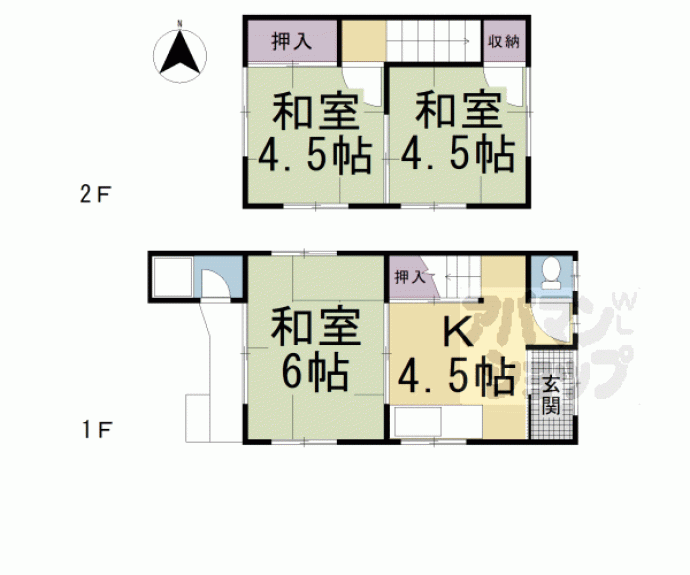【小栗栖小阪町テラスハウス】間取