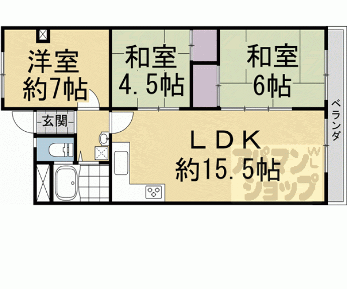 【ファミール伏見　Ｂ棟】間取