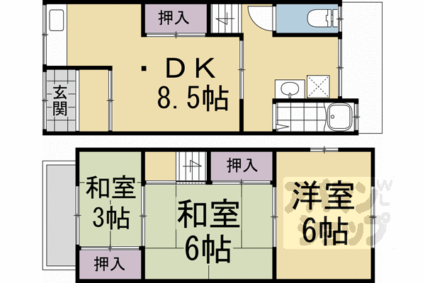 【淀美豆町３２０－３５テラスハウス】