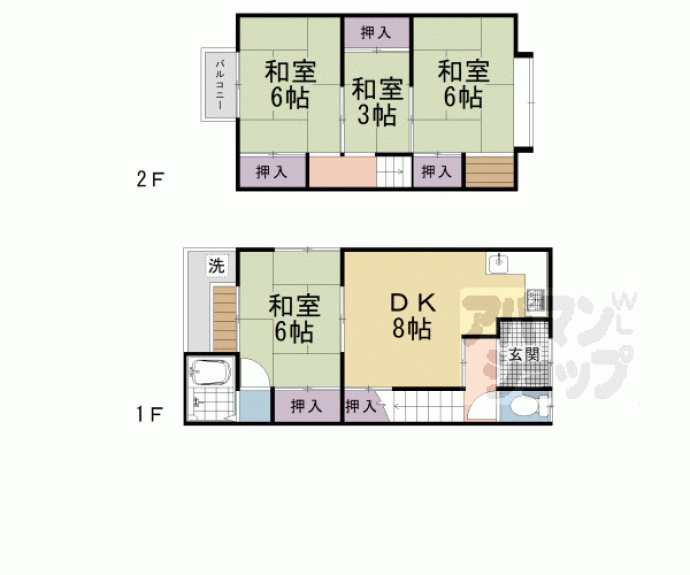 【深草勧進橋町貸家】間取