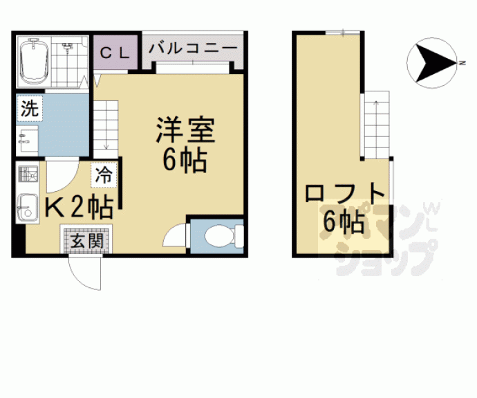 【クレセント大亀谷】間取