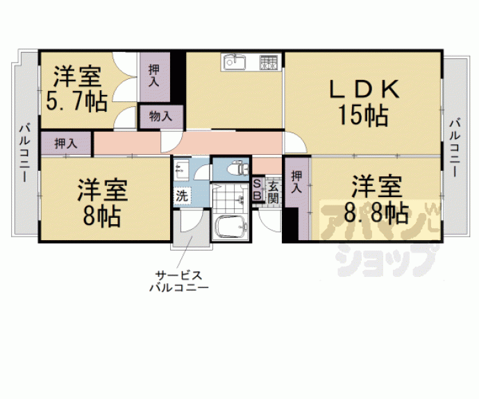 【ＲＵＮＯＡＳ　Ｋｏｈａｔａ】間取