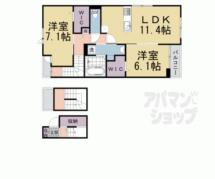 【ウッドヴィレッジMINORUⅢ】間取