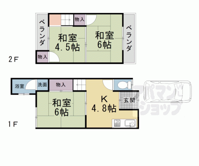 【羽束師志水貸家】間取
