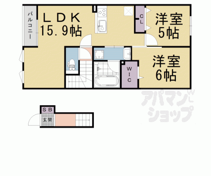 【ガーデニア丹波橋】間取