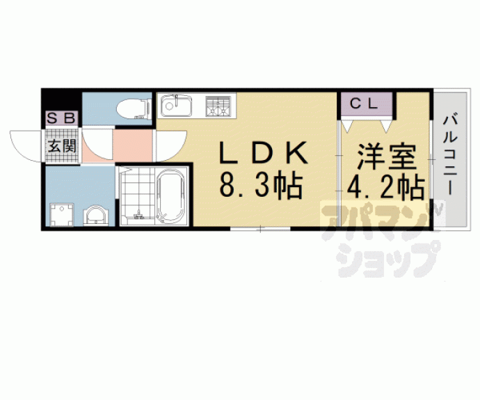 【ＣＲＥＤＯＲ　伏見丹波橋】間取