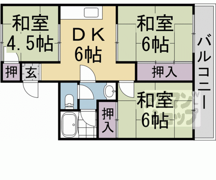 【マンション幸　Ｂ棟】間取
