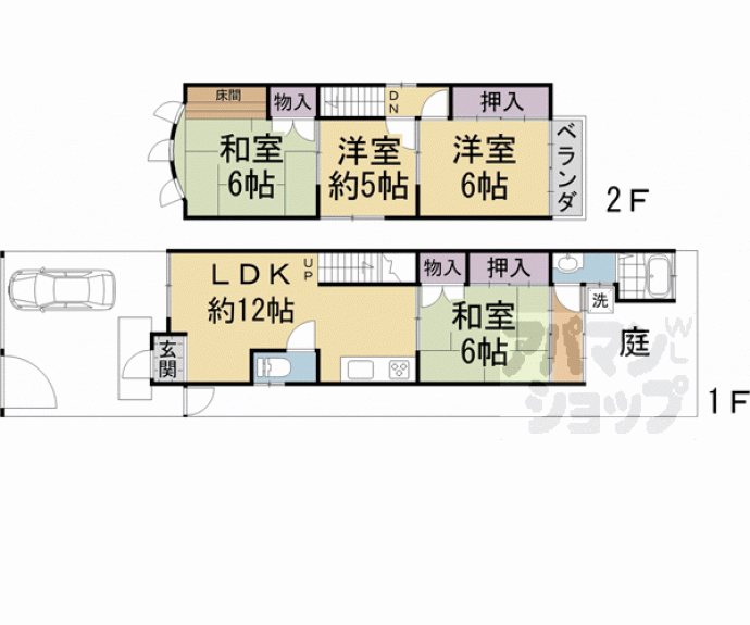 【松ヶ崎芝本町貸家】間取